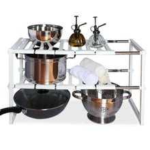 Load image into Gallery viewer, 2 Tier Adjustable Under Kitchen Sink Shelf Under Cabinet Organizer Free Expansion