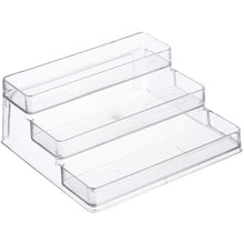 Load image into Gallery viewer, 3-Tier Spice Rack Step Shelf Cabinet Organizer, Clear