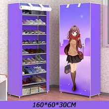 Load image into Gallery viewer, Anime Pattern Multi-layer Dustproof Cloth Shoe Cabinet DIY Home Shoe Storage Rack 3 sizes