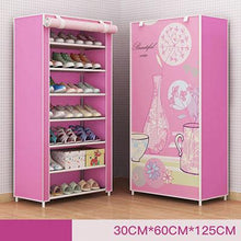 Load image into Gallery viewer, Pretty yet  Practicle 8 or 10 Shelf DIY  Dustproof Fabric  Storage Cabinet Folding Organizer