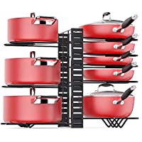 Mudeela 8-Tier Adjustable Pots & Pans Organizer Rack only $19.67