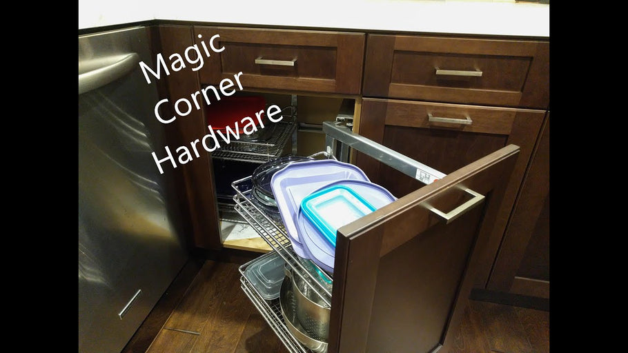 Magic Corner Hardware in a base blind corner cabinet by MT Kitchen Cabinets, Inc (2 years ago)