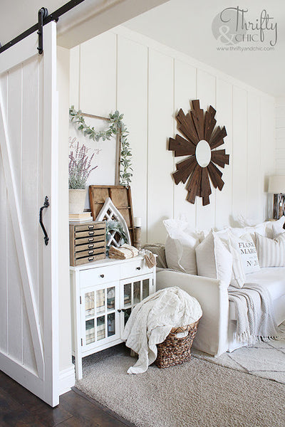 Modern Farmhouse Spring Decor For The Living Room | Front Living Room Tour 2021