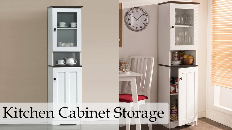 Kitchen Cabinet Storage Tall Pantry Food Organizer Cupboard Furniture White New by Nathan's Furniture Reviews (3 years ago)
