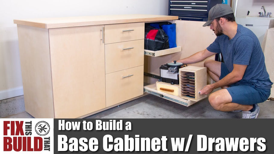 How to Build a Base Cabinet with Drawers | DIY Shop Storage by Fix This Build That (3 years ago)