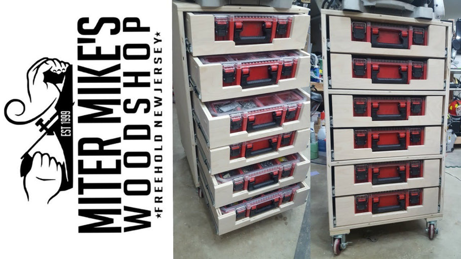 Miter Mike's Milwaukee Jobsite Drawer Organizer Cabinet by Miter Mike's Woodshop (3 years ago)