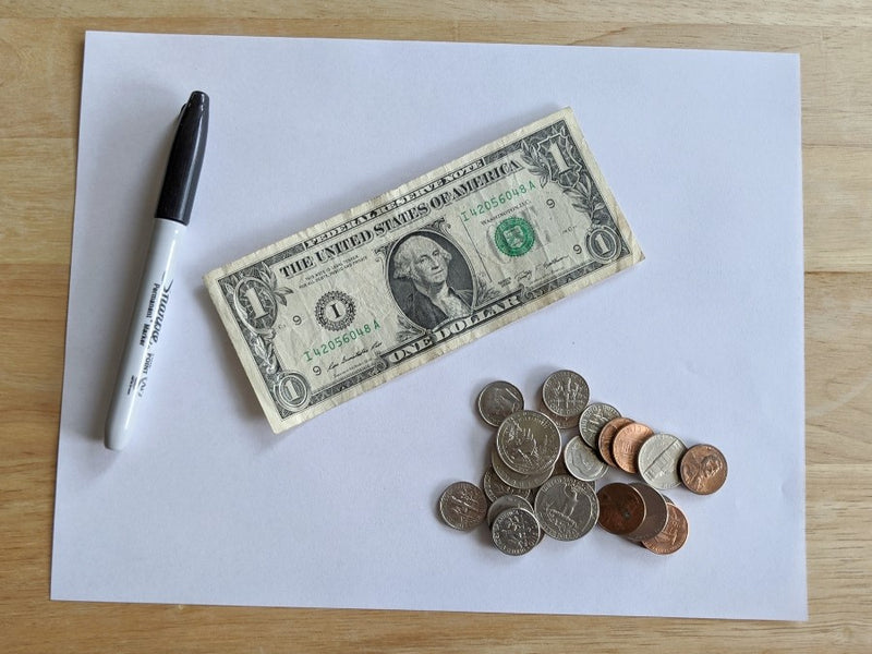 Learn to Count Money Scavenger Hunt for Kids to “Make a Dollar”