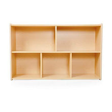 Load image into Gallery viewer, Results guidecraft 5 compartment storage shelves 30 toddlers wooden organizer cabinet for school home or daycare teachers book cubby and toy shelf