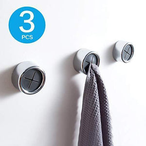 Home kaiying kitchen towel hooks strong self adhesive hook wall cabinet sticker round cloth tea towel holder grabber clasp chrome plated pf0113 pcs
