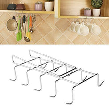 Load image into Gallery viewer, Products wellobox coffee mug holder under cabinet cup hanger rack stainless steel hooks cup rack under shelf for bar kitchen storage fit for the cabinet