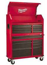 Load image into Gallery viewer, Buy now heavy duty drawer 16 tool chest 46 in and rolling cabinet set red and black personal valuables storage drawer with separate lock in the tool chest