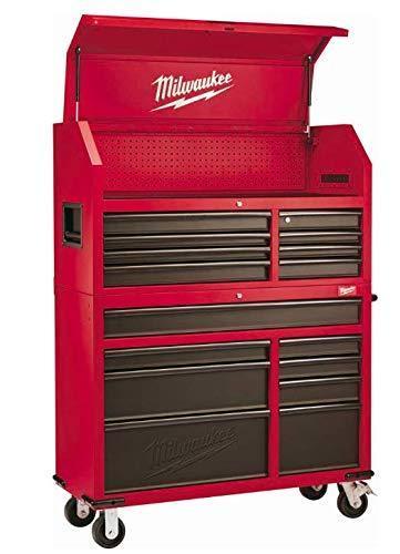Buy now heavy duty drawer 16 tool chest 46 in and rolling cabinet set red and black personal valuables storage drawer with separate lock in the tool chest