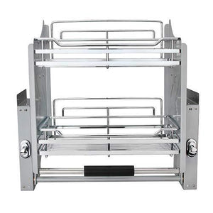 Amazon pull down two tier shelf shelves cabinet for 600mm width cupboards steel wall unit storage organizer system kitchen