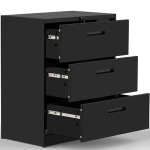Order now 3 drawers white lateral file cabinet with lock lockable heavy duty filing cabinet steel construction blackcurve handle