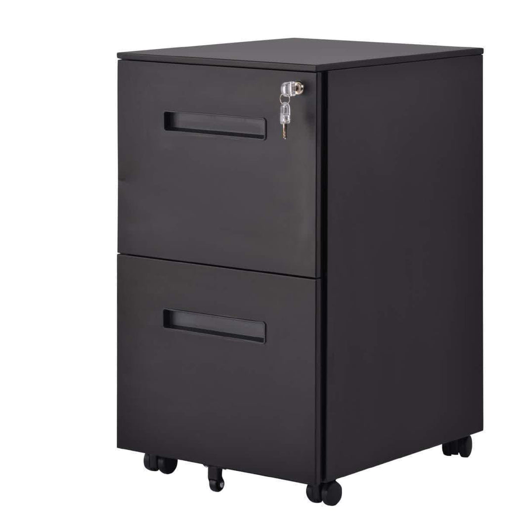 Save file cabinet mobile 2 drawer metal pedestal filing cabinets with lock key 5 rolling casters fully assembled home office modern vertical hanging folders a4 letter legal size