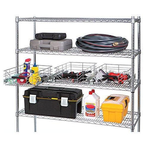 Products seville classics ultradurable commercial grade pull out sliding steel wire cabinet organizer drawer 14 w x 17 75 d x 6 3 h