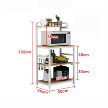 Load image into Gallery viewer, Order now shelf microwave oven storage rack kitchen tableware shelves counter and cabinet 4 layer white color white size 132cm