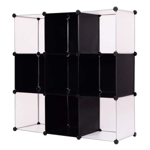 Cheap tangkula cube storage organizer 9 cube bookshelf diy plastic closet cabinet modular bookcase storage shelving for bedroom living room office 43 5l x 14 6 w x 43 5h