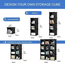 Load image into Gallery viewer, Budget friendly kousi cube organizer storage cubes organizers and storage storage cube cube storage shelves cubby shelving storage cabinet toy organizer cabinet black 30 cubes