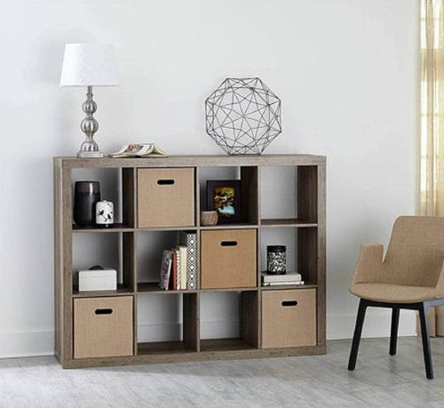 Exclusive better homes and gardens bookshelf square storage cabinet 4 cube organizer weathered white 4 cube rustic gray 12 cube
