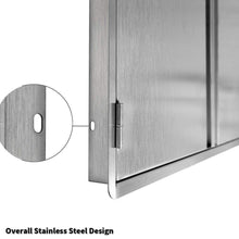 Load image into Gallery viewer, The best ciogo outdoor kitchen cabinets 31x21 inch double wall bbq doors 304 all brushed stainless steel double bbq access doors for bbq island bbq grill outdoor kitchen or outside cabinet built in