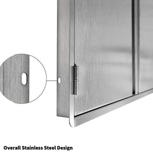 The best ciogo outdoor kitchen cabinets 31x21 inch double wall bbq doors 304 all brushed stainless steel double bbq access doors for bbq island bbq grill outdoor kitchen or outside cabinet built in
