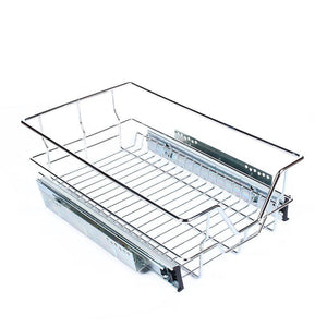 Great kitchen sliding cabinet organizer pull out chrome wire storage basket drawer pull out cabinet shelf for kitchen cabinets cupboards 20 3 17 35 3