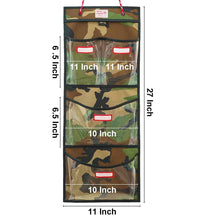 Load image into Gallery viewer, Get rough enough door hanging organizer school locker organizer wall mount closet locker cabinet storage bag holder with durable adjustable string 4 pockets for accessories document magazine book office