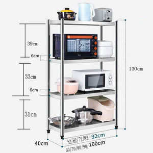 Buy now kitchen shelf stainless steel microwave oven rack multi function kitchen cabinet and cabinet rack storage rack 5 sizes kitchen storage racks size 10040130cm