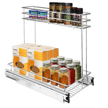 Load image into Gallery viewer, Featured secura pull out cabinet organizer professional kitchen and bathroom sink cabinet organizer with 2 tier sliding out shelves
