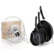 Load image into Gallery viewer, Storage nex 2 pack kitchen cabinet pan and pot lid organizer rack holder 1