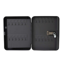 Load image into Gallery viewer, Save houseables key lock box lockbox cabinet wall mount safe 7 9 w x 9 9 l 48 tags black metal combination code locker storage organizer outdoor keybox closet for realtor real estate office