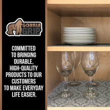 Load image into Gallery viewer, The best gorilla grip original smooth top slip resistant drawer and shelf liner non adhesive roll 17 5 inch x 20 ft durable kitchen cabinet shelves liners for kitchens drawers and desks damask beige