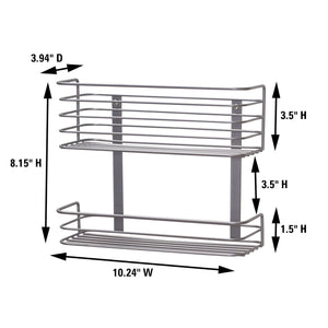 Try household essentials 1228 1 double basket door mount cabinet organizer mounts to solid cabinet doors or wall