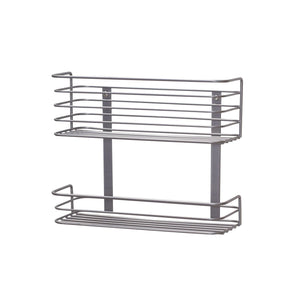 Top household essentials 1228 1 double basket door mount cabinet organizer mounts to solid cabinet doors or wall