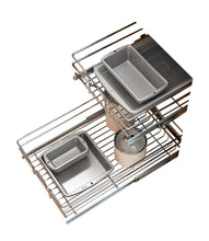 Load image into Gallery viewer, Best rev a shelf 5wb2 2122 cr 21 in w x 22 in d base cabinet pull out chrome 2 tier wire basket