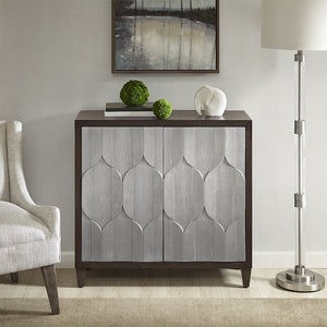 Related madison park mp130 0657 leah storage cabinet modern transitional luxe double door design solid wood legs living room furniture accent chest 34 25 tall silver