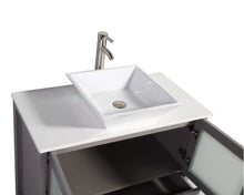 Load image into Gallery viewer, Best vanity art 30 inch single sink bathroom vanity combo free mirror compact 2 door 2 drawer bathroom cabinet white ceramic top gray va3130
