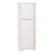 Load image into Gallery viewer, Top rated prepac wscc 0605 1 elite home corner storage cabinet tall 2 door white
