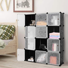 Load image into Gallery viewer, Products tangkula diy storage cubes portable clothes closet wardrobe cabinet bedroom armoire diy storage organizer closet 12 cubes