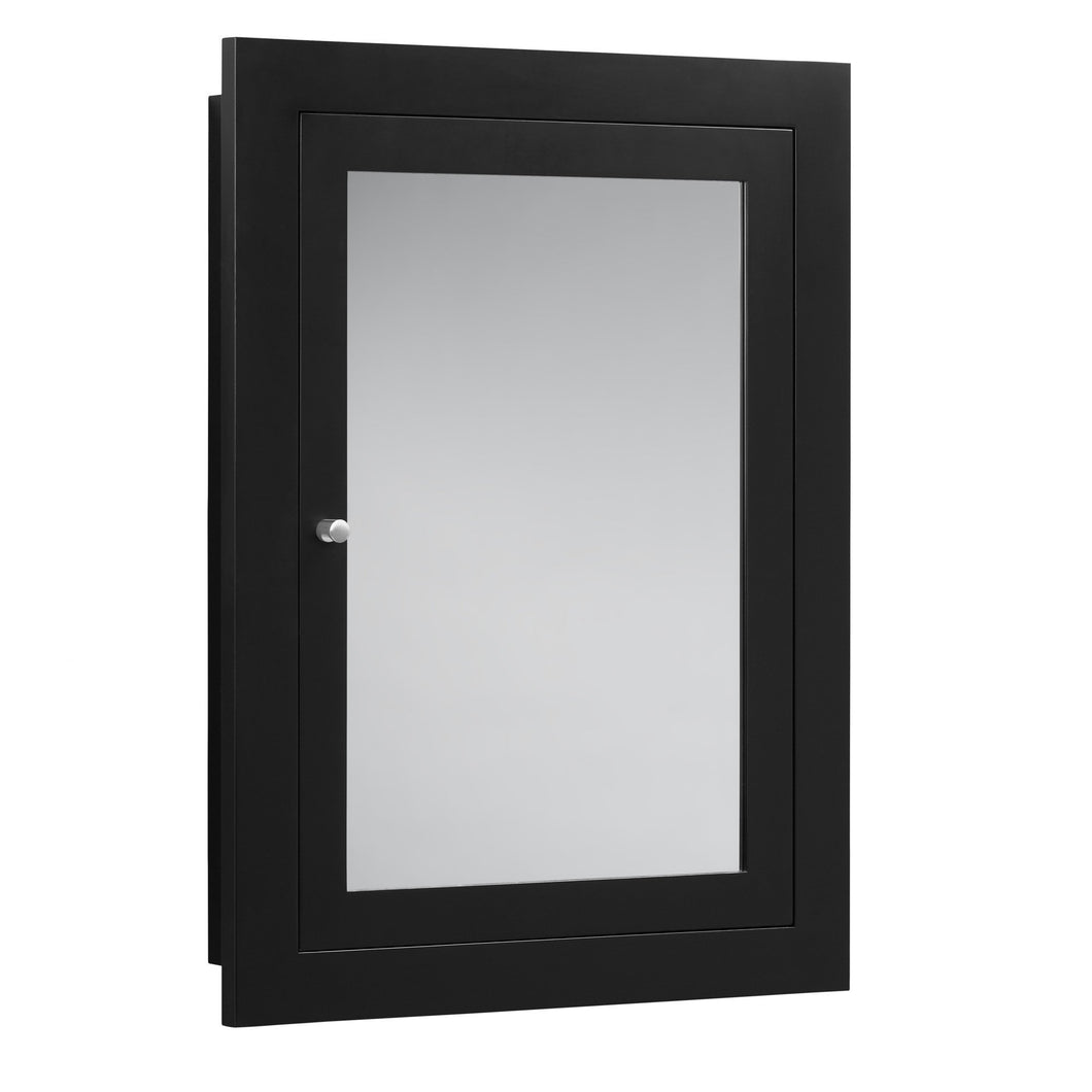 Save ronbow frederick 24 x 32 transitional solid wood frame bathroom medicine cabinet in black 2 mirrors and 2 cabinet shelves 618125 b02