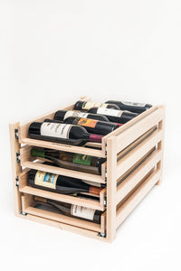 Best seller  wine logic wl maple24 in cabinet sliding tray wine rack 24 bottle solid maple wood unstained with clear satin lacquer finish