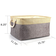 Load image into Gallery viewer, Best seller  tosnail 2 pack linen storage baskets with drawstring cover top fabric storage bin organizer for home closet shelves cabinet storage