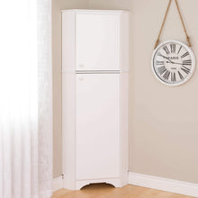 Load image into Gallery viewer, Best prepac wscc 0605 1 elite home corner storage cabinet tall 2 door white
