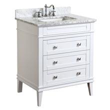 Load image into Gallery viewer, Online shopping kitchen bath collection kbc l30wtcarr eleanor bathroom vanity with marble countertop cabinet with soft close function undermount ceramic sink 30 carrara white
