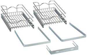 Storage rev a shelf 5wb2 1218 cr 12 in w x 18 in d base cabinet pull out chrome 2 tier wire basket
