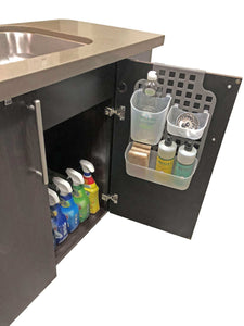 Explore over the door mount kitchen bathroom cabinet vanity storage organizer basket cabinet vanity organizer