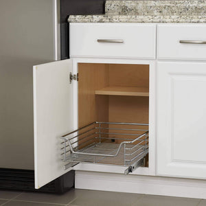 Featured household essentials c1521 1 glidez extra deep under sink sliding organizer pull out cabinet shelf chrome 14 5 inches wide