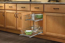 Load image into Gallery viewer, Select nice rev a shelf 5wb2 1218 cr 12 in w x 18 in d base cabinet pull out chrome 2 tier wire basket