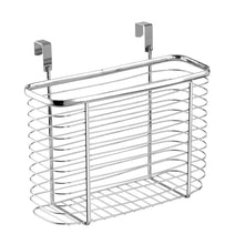Load image into Gallery viewer, Select nice ybm home ybmhome over the cabinet door kitchen storage organizer holder basket pantry caddy wrap rack for sandwich bags cleaning supplies chrome 2234 1 medium